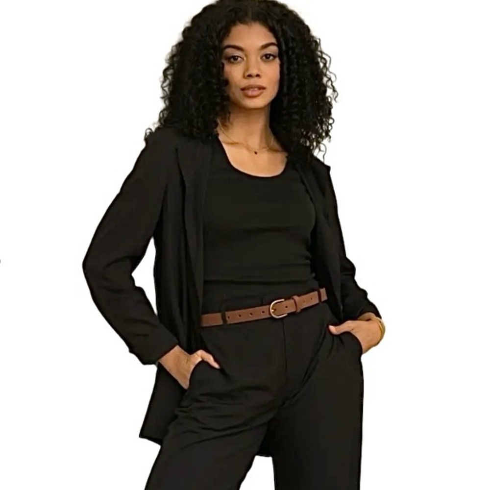 New Able Mara Ribbed Tank Size Medium Black